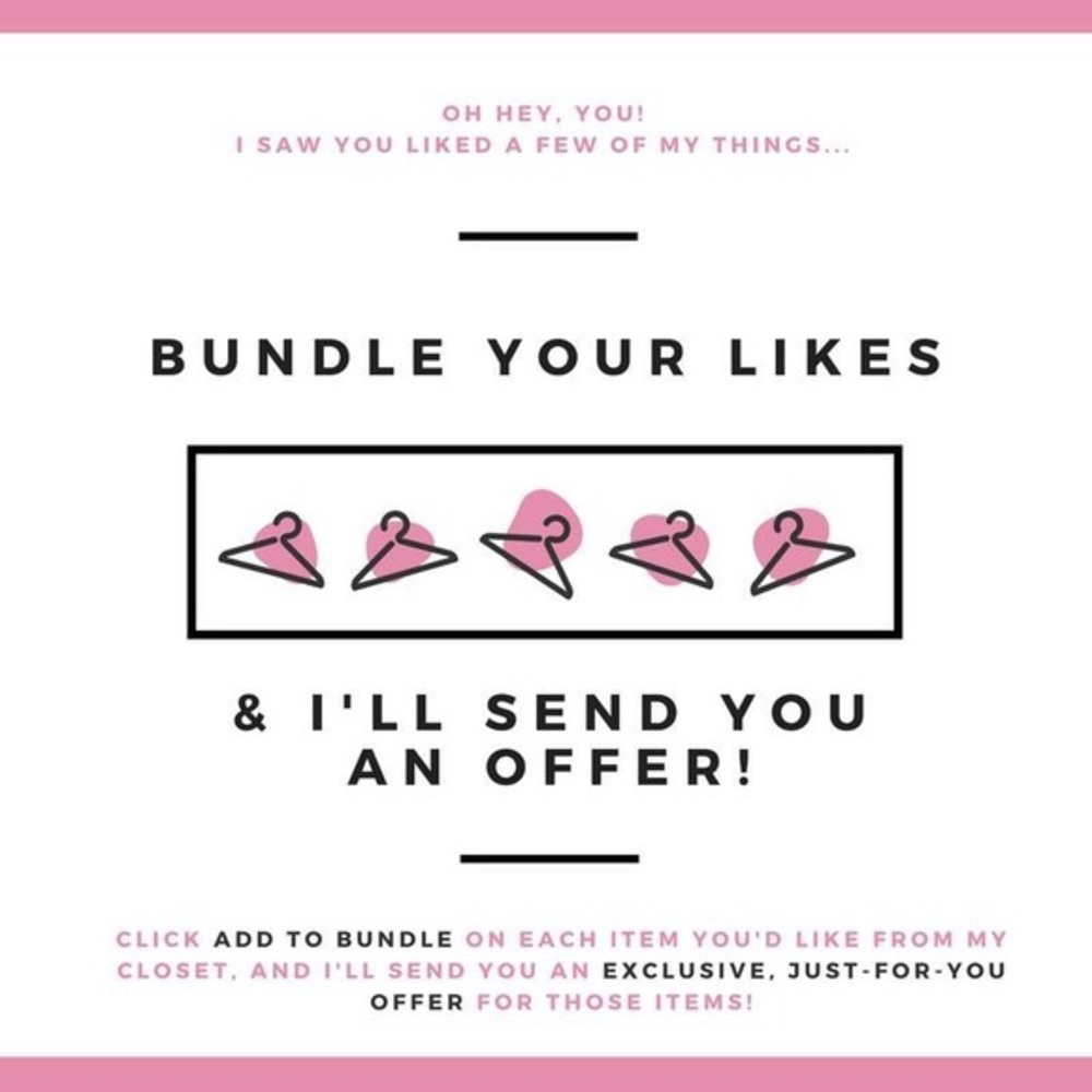 Bundle your likes and I'll send you an offer! 🤗